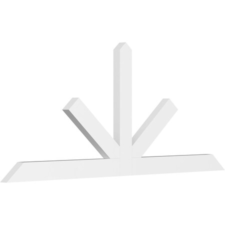 Ekena Millwork Saratoga Architectural Grade PVC Gable Bracket, 72"W x 30"H x 2"D x 4"F, 10/12 Pitch GBP072X30X0204SAR00